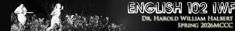 Course Banner: English 102 OSC. Dr. Halbert. Summer 2020. 